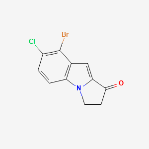 8-BROMO-7-CHLORO-2,3-DIHYDRO-1H-PYRROLO[1,2-A]INDOL-1-ONE structure, CAS 625847-32-7