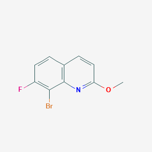 8-BROMO-7-FLUORO-2-METHOXYQUINOLINE structure, CAS 1001322-87-7
