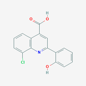 8-CHLORO-2-(2-HYDROXYPHENYL)QUINOLINE-4-CARBOXYLIC ACID structure, CAS 667412-65-9