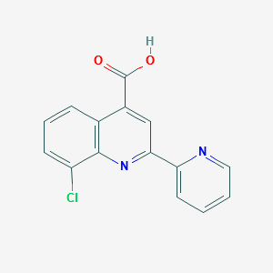 8-CHLORO-2-(PYRIDIN-2-YL)QUINOLINE-4-CARBOXYLIC ACID structure, CAS 52413-50-0