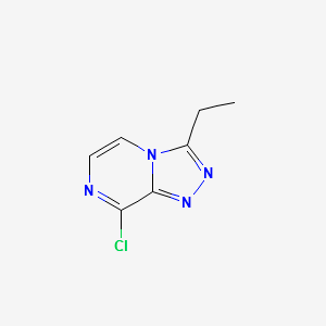 8-CHLORO-3-ETHYL-[1,2,4]TRIAZOLO[4,3-A]PYRAZINE structure, CAS 140910-77-6