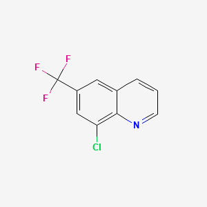 8-CHLORO-6-(TRIFLUOROMETHYL)QUINOLINE structure, CAS 1215206-39-5