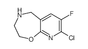 8-CHLORO-7-FLUORO-2,3,4,5-TETRAHYDROPYRIDO[3,2-F][1,4]OXAZEPINE structure, CAS 956433-14-0