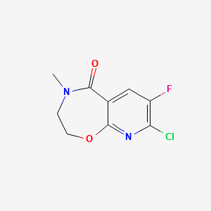 8-CHLORO-7-FLUORO-4-METHYL-3,4-DIHYDROPYRIDO[3,2-F][1,4]OXAZEPIN-5(2H)-ONE structure, CAS 919788-60-6