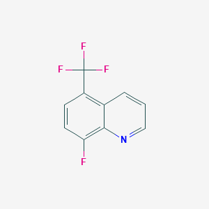 8-FLUORO-5-(TRIFLUOROMETHYL)QUINOLINE structure, CAS 1133115-99-7