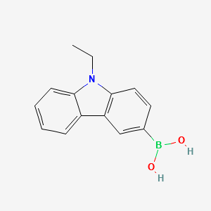 9-ETHYL-9H-CARBAZOL-3-YLBORONIC ACID structure, CAS 669072-93-9