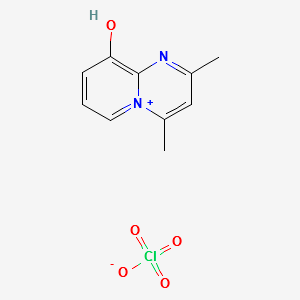 9-HYDROXY-2,4-DIMETHYLPYRIDO[1,2-A]PYRIMIDIN-5-IUM PERCHLORATE structure, CAS 137044-55-4