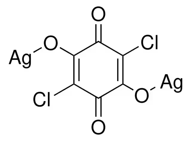 BARIUM 2,5-DICHLORO-3,6-DIOXOCYCLOHEXA-1,4-DIENE-1,4-BIS(OLATE) structure, CAS 13435-46-6