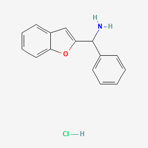 BENZOFURAN-2-YL(PHENYL)METHANAMINE HYDROCHLORIDE structure, CAS 109194-12-9