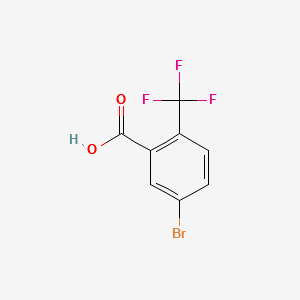 BENZOIC ACID, 5-BROMO-2-(TRIFLUOROMETHYL) structure, CAS 654-97-7