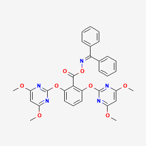 BENZOPHENONE O-(2,6-BIS((4,6-DIMETHOXYPYRIMIDIN-2-YL)OXY)BENZOYL) OXIME structure, CAS 168088-61-7
