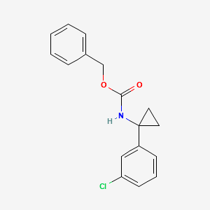 BENZYL (1-(3-CHLOROPHENYL)CYCLOPROPYL)CARBAMATE structure, CAS 1255574-39-0