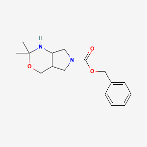 BENZYL 2,2-DIMETHYLHEXAHYDROPYRROLO[3,4-D][1,3]OXAZINE-6(4H)-CARBOXYLATE structure, CAS 1346597-57-6