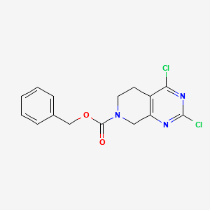 BENZYL 2,4-DICHLORO-5,6-DIHYDROPYRIDO[3,4-D]PYRIMIDINE-7(8H)-CARBOXYLATE structure, CAS 1370411-44-1