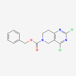 BENZYL 2,4-DICHLORO-7,8-DIHYDROPYRIDO[4,3-D]PYRIMIDINE-6(5H)-CARBOXYLATE structure, CAS 1160248-14-5