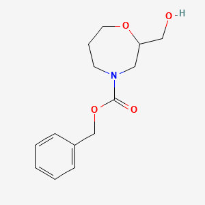 BENZYL 2-(HYDROXYMETHYL)-1,4-OXAZEPANE-4-CARBOXYLATE structure, CAS 1256633-21-2