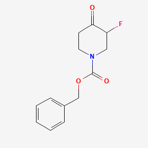 BENZYL 3-FLUORO-4-OXOPIPERIDINE-1-CARBOXYLATE structure, CAS 845256-59-9
