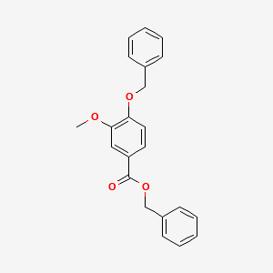 BENZYL 4-(BENZYLOXY)-3-METHOXYBENZOATE structure, CAS 91203-74-6