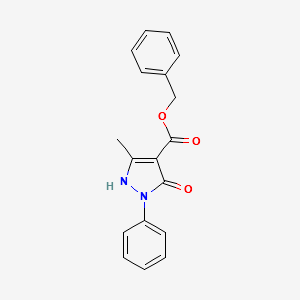 BENZYL 5-METHYL-3-OXO-2-PHENYL-2,3-DIHYDRO-1H-PYRAZOLE-4-CARBOXYLATE structure, CAS 913376-49-5