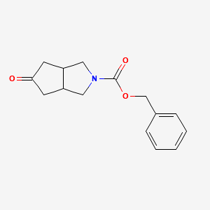 BENZYL 5-OXOHEXAHYDROCYCLOPENTA[C]PYRROLE-2(1H)-CARBOXYLATE structure, CAS 148404-29-9