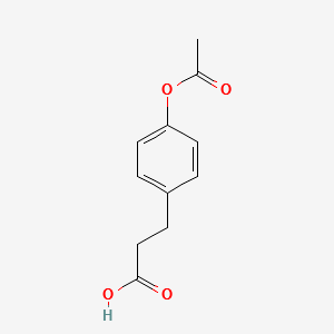 BETA-(4-ACETOXYPHENYL)PROPIONIC ACID structure, CAS 7249-16-3