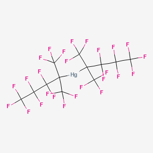 BIS(1,1,1,3,3,4,4,5,5,5-DECAFLUORO-2-(TRIFLUOROMETHYL)PENTAN-2-YL)MERCURY structure, CAS 120674-92-2