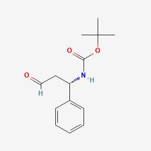 BOC-(S)-3-AMINO-3-PHENYLPROPANAL structure, CAS 135865-78-0