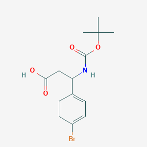 BOC-3-AMINO-3-(4-BROMOPHENYL)PROPIONIC ACID structure, CAS 282524-86-1