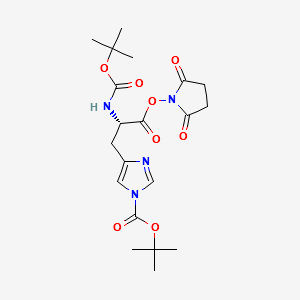 BOC-HIS(1-BOC)-OSU structure, CAS 25616-02-8