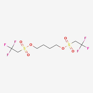 BUTANE-1,4-DIYL BIS(2,2,2-TRIFLUOROETHANESULFONATE) structure, CAS 117186-54-6