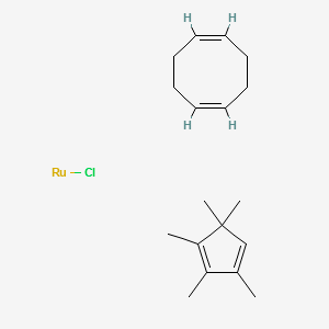 CHLORO(1,5-CYCLOOCTADIENE)(PENTAMETHYLCYCLOPENTADIENYL)RUTHENIUM structure, CAS 92390-26-6