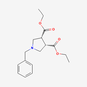 CIS-DIETHYL 1-BENZYLPYRROLIDINE-3,4-DICARBOXYLATE structure, CAS 156469-74-8