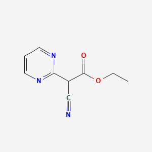 CYANOPYRIMIDIN-2-YL-ACETIC ACID ETHYL ESTER structure, CAS 65364-63-8