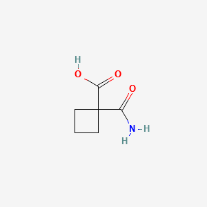 CYCLOBUTANE-1,1-DICARBOXYLIC ACID MONOAMIDE structure, CAS 845621-11-6