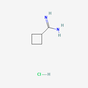 CYCLOBUTANECARBOXIMIDAMIDE HYDROCHLORIDE structure, CAS 71690-89-6