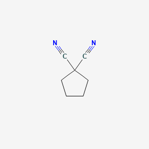 CYCLOPENTANE-1,1-DICARBONITRILE structure, CAS 29739-46-6