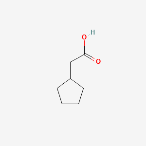 CYCLOPENTYLACETIC ACID structure, CAS 1123-00-8