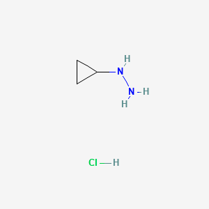 CYCLOPROPYLHYDRAZINE HYDROCHLORIDE structure, CAS 213764-25-1
