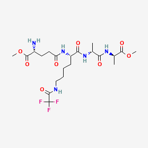 D-GAMMA-GLU(OME)-LYS(TFA)-D-ALA-D-ALA-OME structure, CAS 1078203-19-6