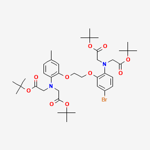 DI-TERT-BUTYL 2,2'-((2-(2-(2-(BIS(2-(TERT-BUTOXY)-2-OXOETHYL)AMINO)-5-BROMOPHENOXY)ETHOXY)-4-METHYLPHENYL)AZANEDIYL)DIACETATE structure, CAS 125663-37-8