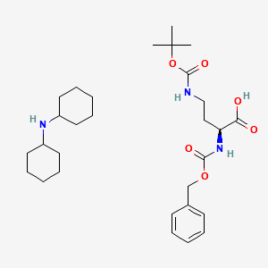 DICYCLOHEXYLAMINE (S)-2-(((BENZYLOXY)CARBONYL)AMINO)-4-((TERT-BUTOXYCARBONYL)AMINO)BUTANOATE structure, CAS 3350-13-8