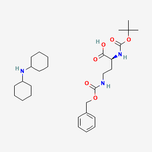 DICYCLOHEXYLAMINE (S)-4-(((BENZYLOXY)CARBONYL)AMINO)-2-((TERT-BUTOXYCARBONYL)AMINO)BUTANOATE structure, CAS 16947-89-0