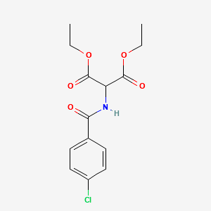 DIETHYL 2-(4-CHLOROBENZAMIDO)MALONATE structure, CAS 81918-01-6