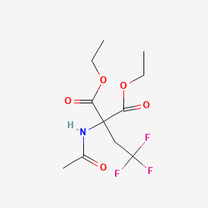 DIETHYL 2-ACETAMIDO-2-(2,2,2-TRIFLUOROETHYL)MALONATE structure, CAS 120097-64-5