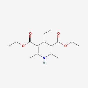 DIETHYL 4-ETHYL-2,6-DIMETHYL-1,4-DIHYDROPYRIDINE-3,5-DICARBOXYLATE structure, CAS 1153-66-8