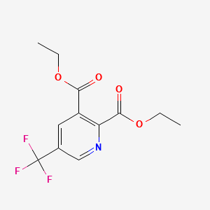 DIETHYL 5-(TRIFLUOROMETHYL)PYRIDINE-2,3-DICARBOXYLATE structure, CAS 120083-60-5