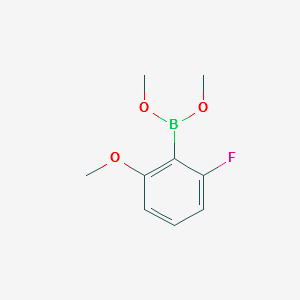 DIMETHYL (2-FLUORO-6-METHOXYPHENYL)BORONATE structure, CAS 75626-21-0