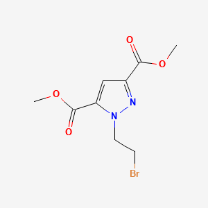 DIMETHYL 1-(2-BROMOETHYL)-1H-PYRAZOLE-3,5-DICARBOXYLATE structure, CAS 163213-29-4