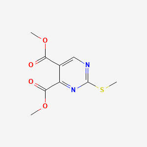 DIMETHYL 2-(METHYLTHIO)PYRIMIDINE-4,5-DICARBOXYLATE structure, CAS 132973-51-4