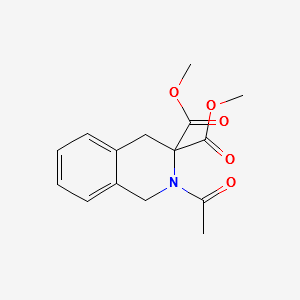 DIMETHYL 2-ACETYL-1,2-DIHYDROISOQUINOLINE-3,3(4H)-DICARBOXYLATE structure, CAS 143767-55-9